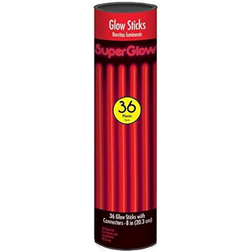 Glow Sticks 8in Tube - Red 36ct