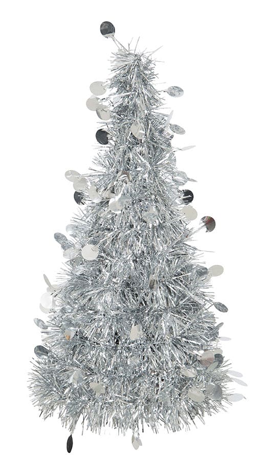 Tinsel Tree Centerpiece Decoration 10¼"H