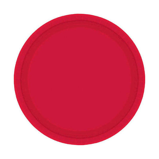 Apple Red 7in Round Luncheon Paper Plates