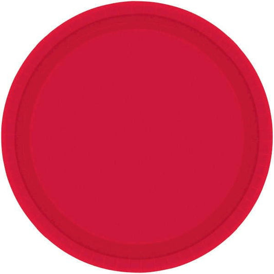 Apple Red 9in Round Dinner Paper Plates