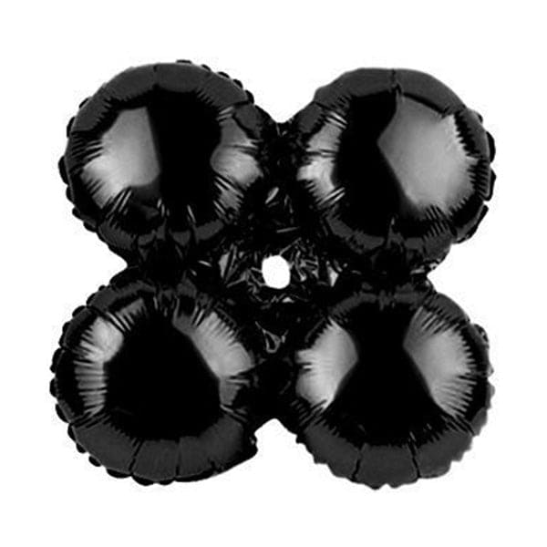 30in Quad Metallic Black Balloon