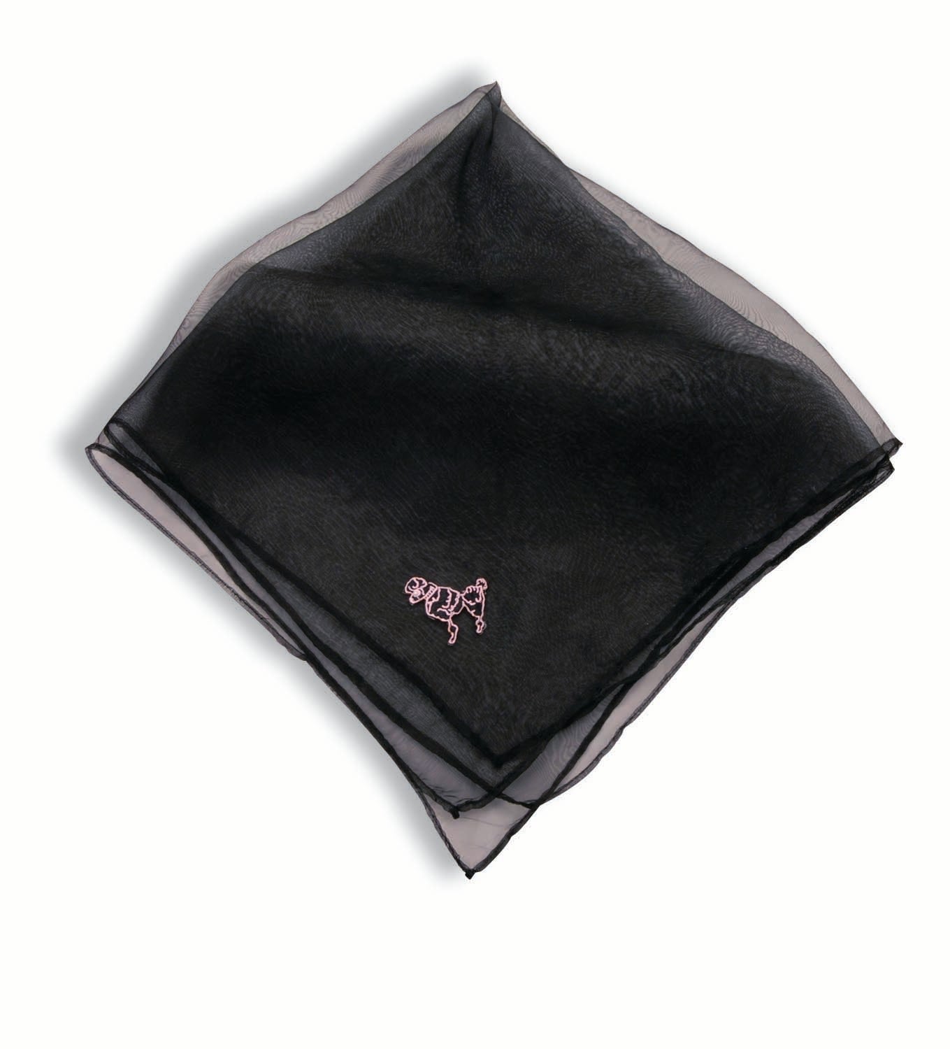 50's Poodle Scarf Black