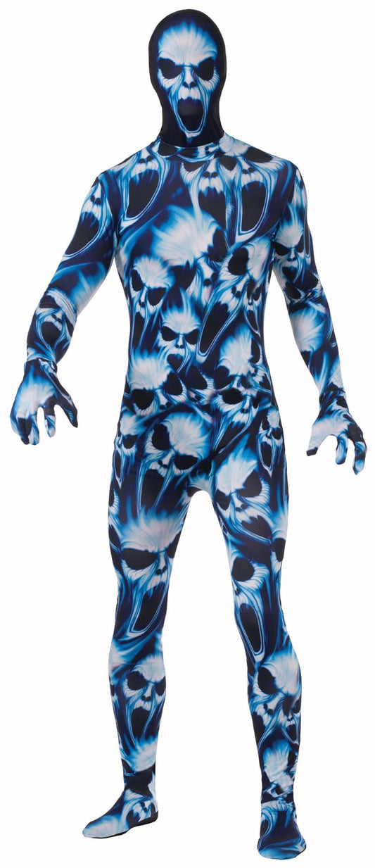 Invisible Ghost Phantom Skulll Suit Adult Costume