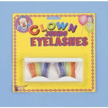 Jumbo Rainbow Clown Eye Lashes