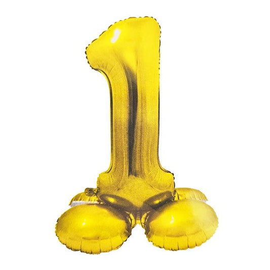 34in Standing Number 1 Gold Balloon