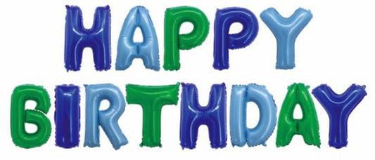 Happy Birthday Mixed Color Letters 16in Balloons