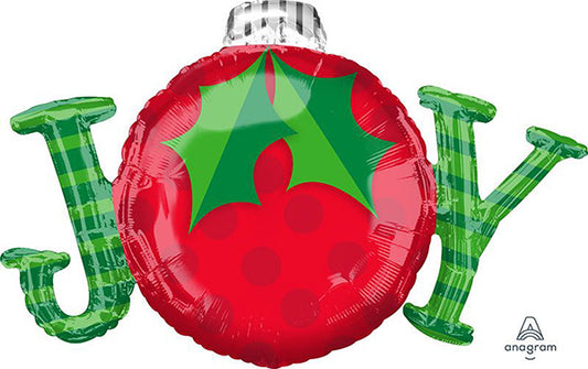 Christmas Joy Ornament 31in Metallic Balloon
