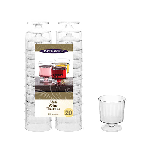Mini Wine 2oz Tasters Clear 20 Ct