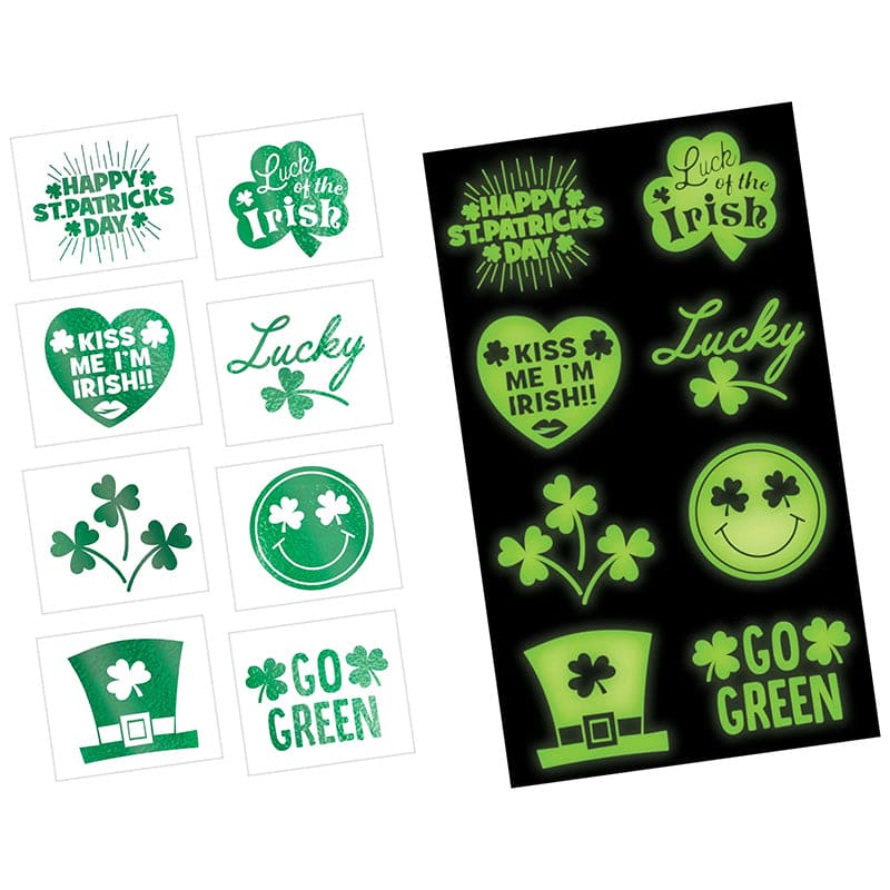 St. Pat's Glow in the Dark & Foil Tattoos