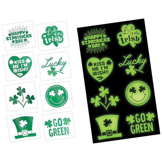 St. Pat's Glow in the Dark & Foil Tattoos