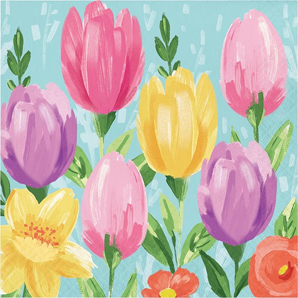 Tulip Blooms Lunceon Napkins 16 Ct