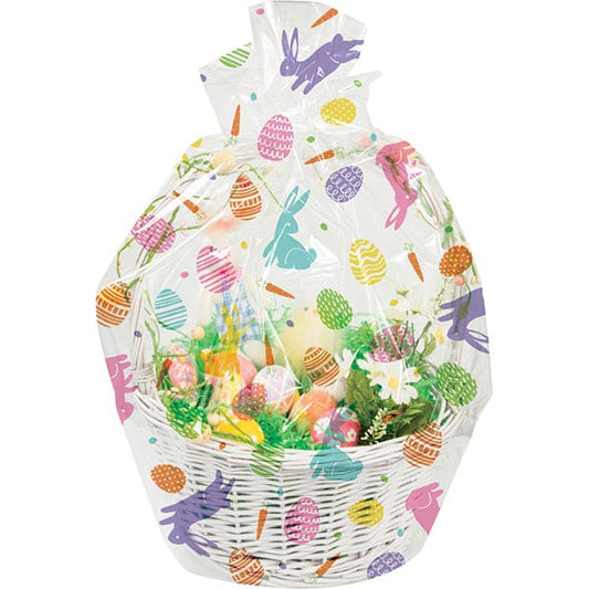 Easter Toss Cello Bag for Basket  24in x 25in