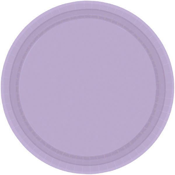 Lavender 10.5in Round Banquet Paper Plates 20 Ct