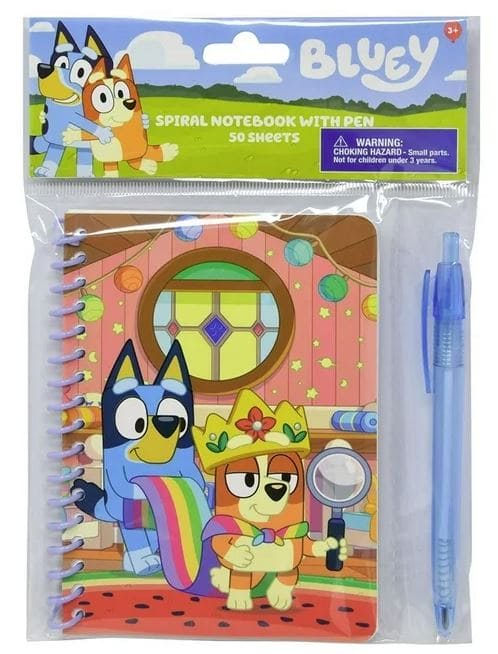 Bluey Spiral Notebook with Pen