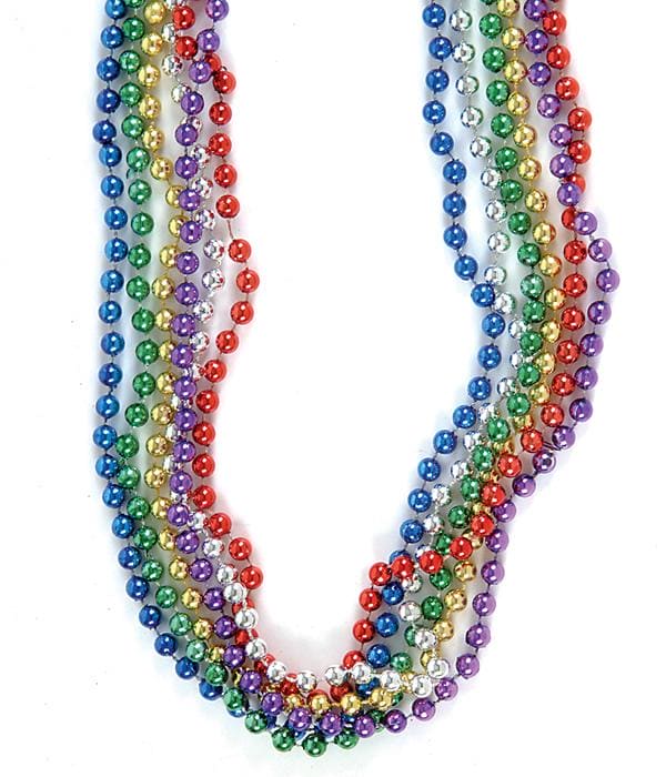 33" 7mm Multicolor Bead Necklaces