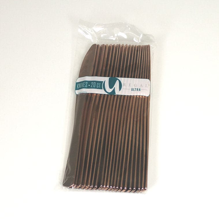 Regal Metalized Rose Gold Knife 20ct