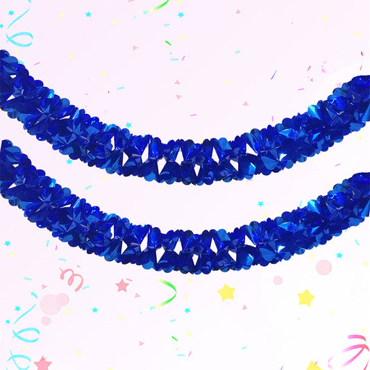 Foil Garland 12' Royal Blue