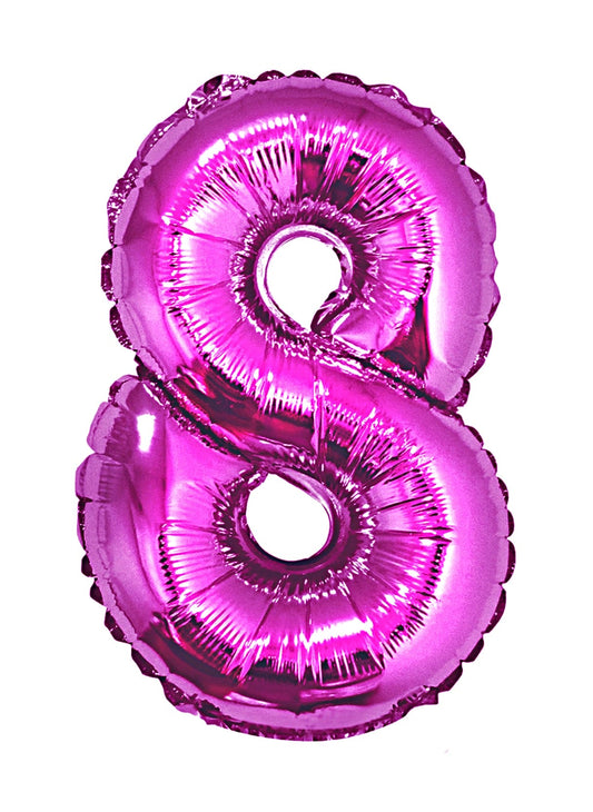 40in Number 8 Pink Mylar Balloon