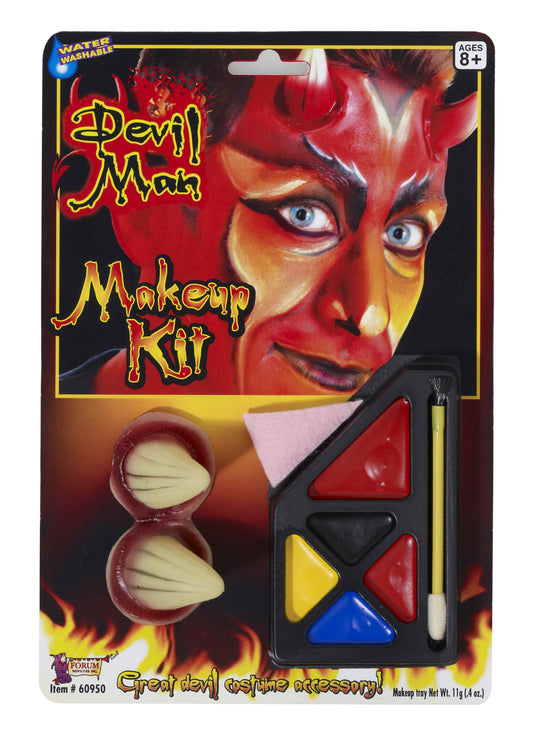 Devil Deluxe Make-Up Kit w/ Horns