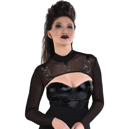 Mesh Half Shirt with O Rings Adult Accessory