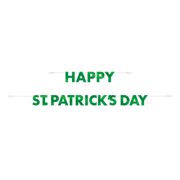 Happy St. Patrick's Day Foil Banner 10.5 ft. 2 pcs.