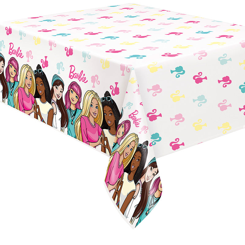 Barbie 54 x 84in Plastic Table Cover