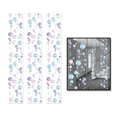 Clear Bubbles Party Panels 12" x 6" 3 ct.