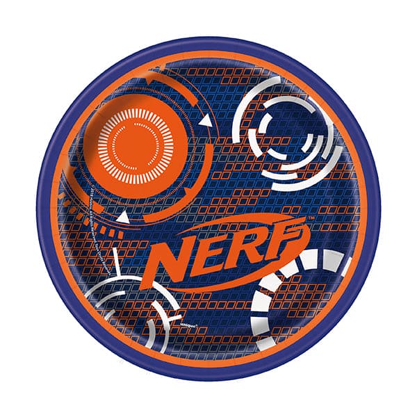 Nerf 7in Round Luncheon Paper  Plates 8ct