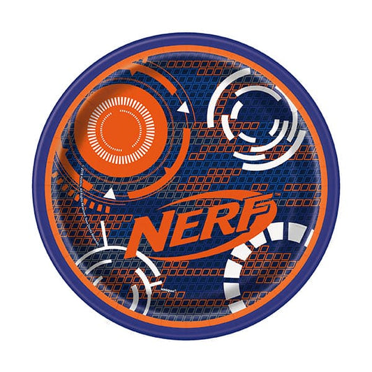 Nerf 7in Round Luncheon Paper  Plates 8ct