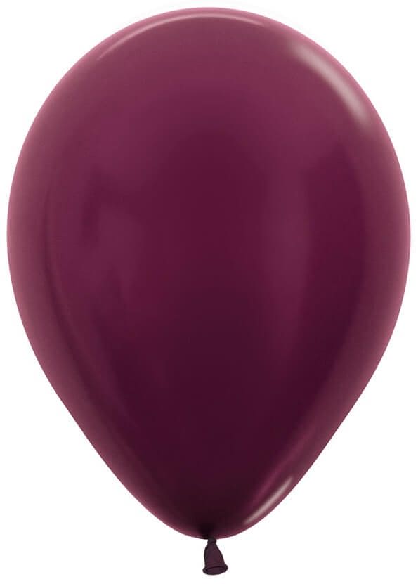 12" Crystal Burgundy Latex Balloons 15ct