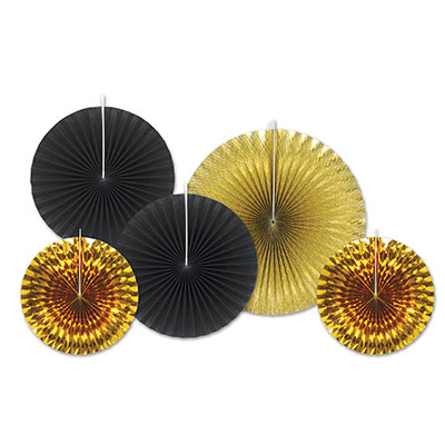 Assorted Paper & Foil Decorative Fans