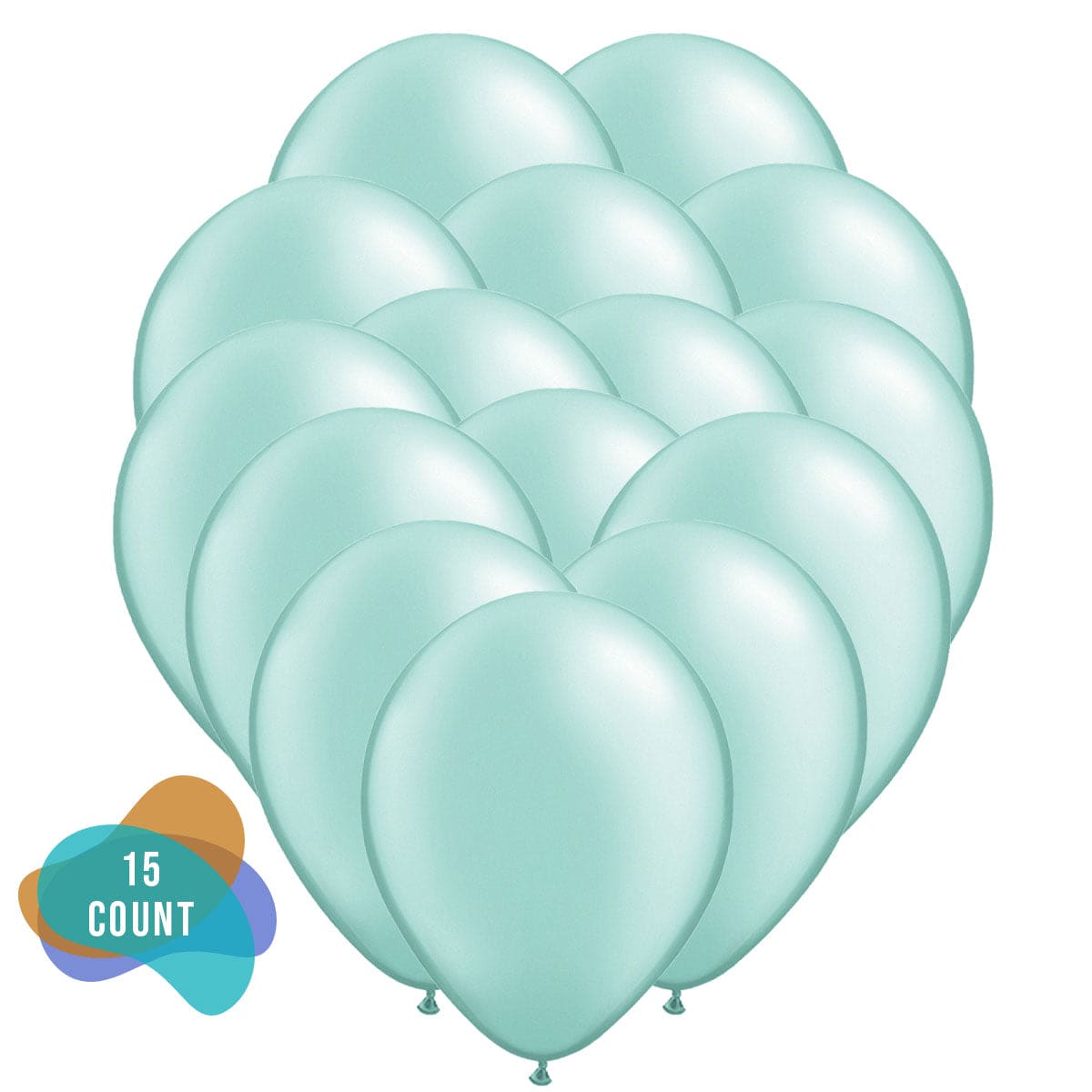 12" Mint Green Latex Balloons 15 Ct