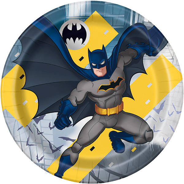 Batman 9in Round Dinner Paper Plates 8ct