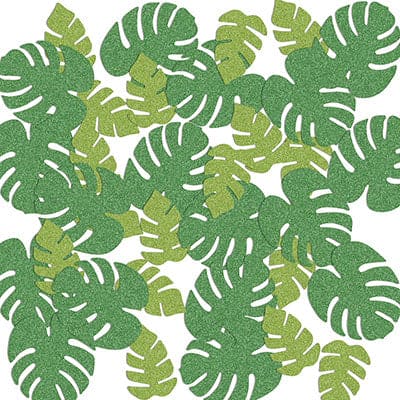 Tropical Luau Palm Leaf Deluxe Sparkle Confetti