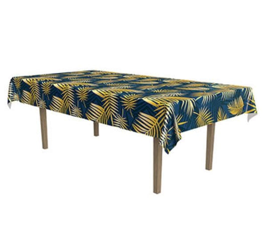 Palm Leaf Luau 54x108in Plastic Table Cover