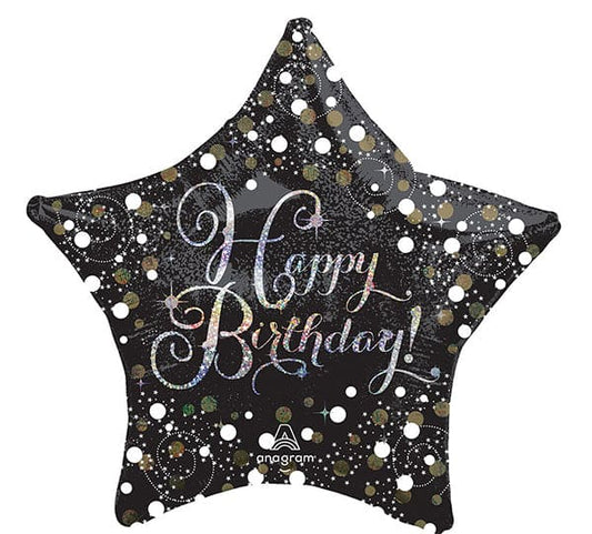 Sparkling Birthday 28in Metallic Balloon