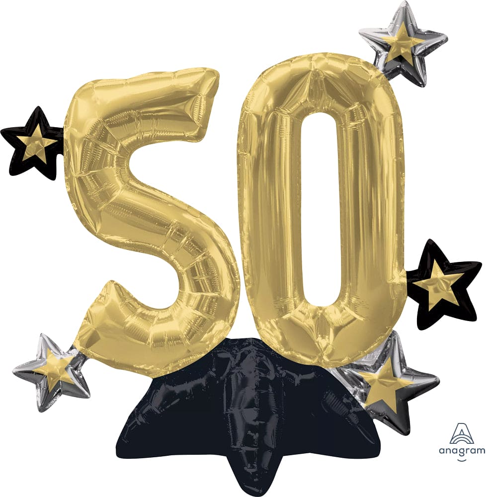 50th Celebrate 21in Balloon Centerpiece