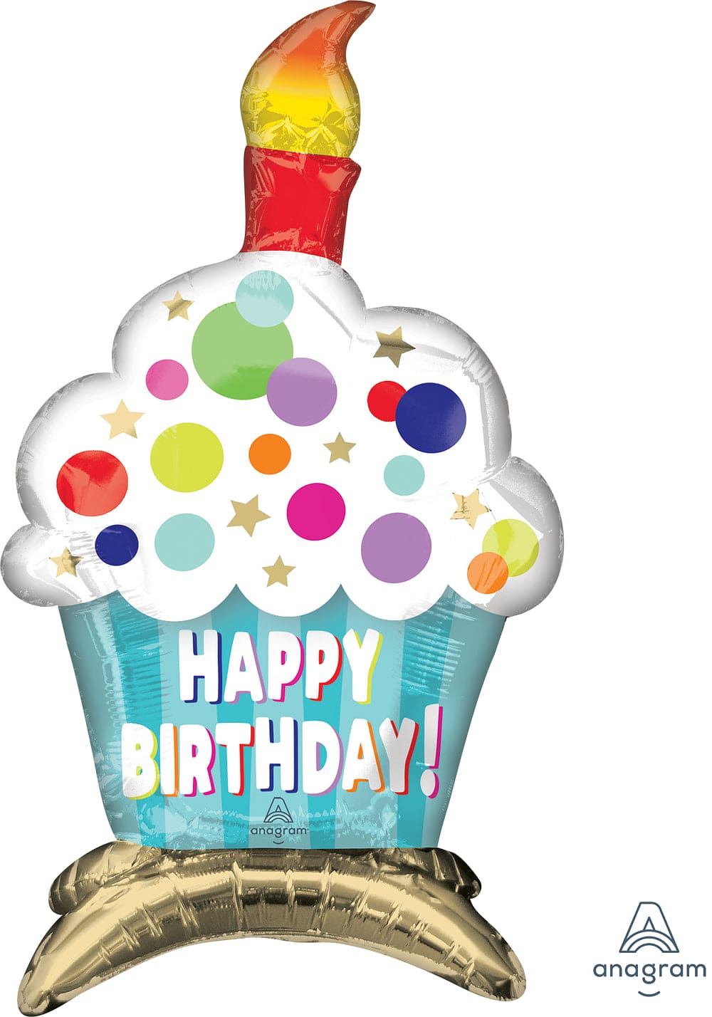 Birthday Cupcake 21in Balloon Centerpiece