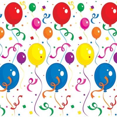 Balloons & Confetti Backdrop 4ft x 30ft