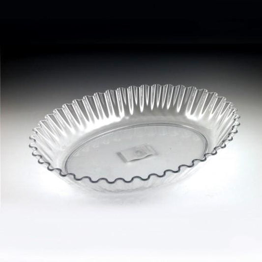 Clear Plastic Fluted Serving Dish