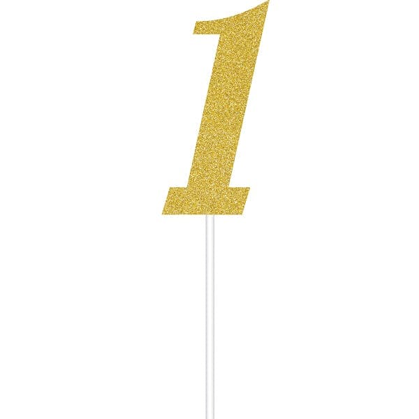 Cake Topper Gold Number 1