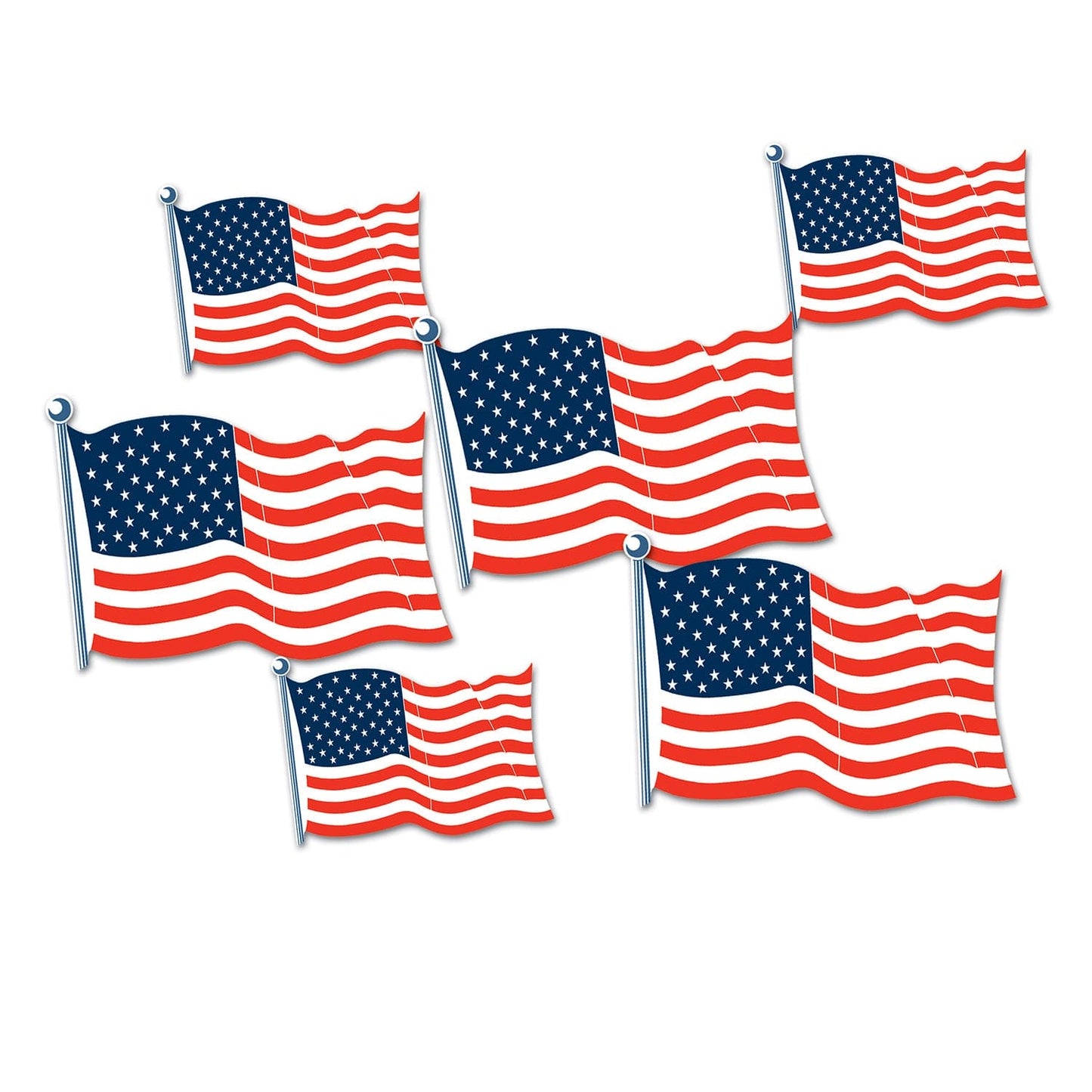 American Flag Paper Cutouts