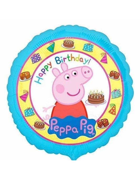 Peppa Pig 17" Happy Birthday and Cake Mylar Balloon