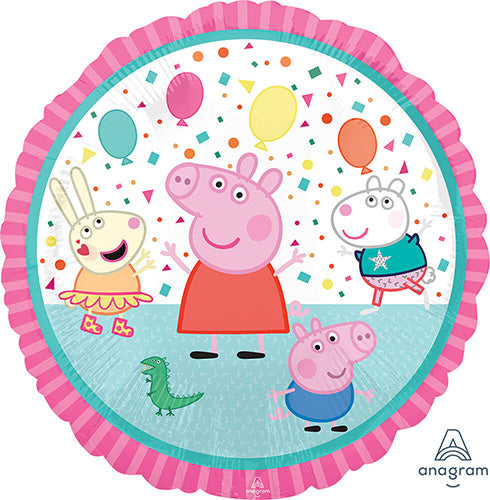 Peppa Pig Flat 17in Metallic Balloon