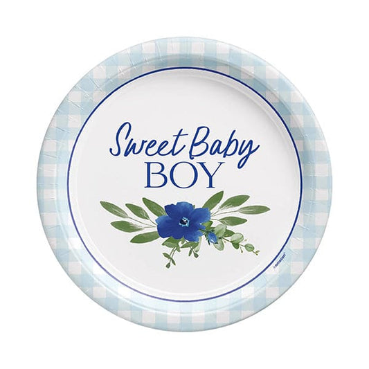 Baby In Bloom 7in Round Luncheon Paper Plates 8ct