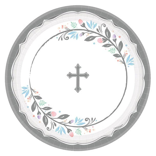 Holy Day 10.5in Round Banquet Paper Plates 18ct