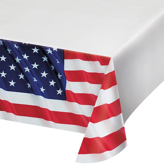 Stars and Stripes 54 x 102in Paper Table Cover