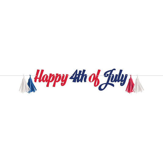 Happy Fourth of July 60in x 6in Banner