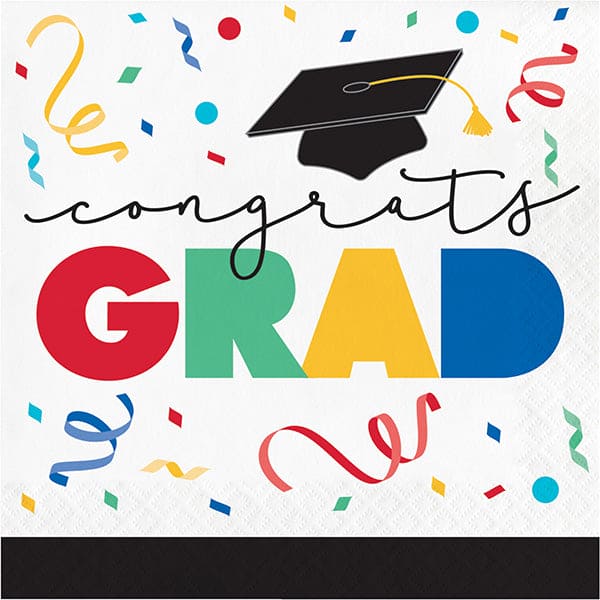 Grad Cap Toss Luncheon Napkins 16ct