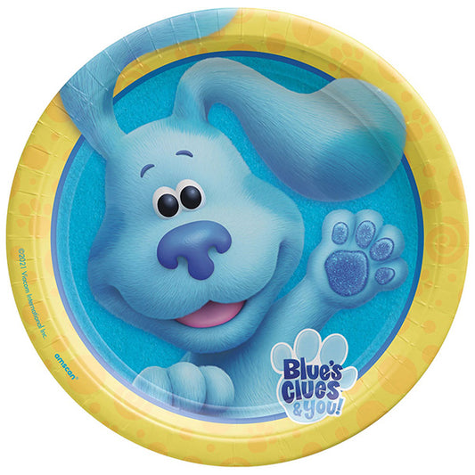 Blues Clues 9in Round Dinner Paper Plates 8ct